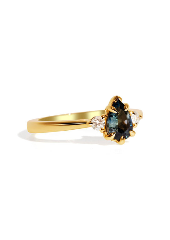 The Esme Ring with 1.03ct Pear Green Sapphire - Molten Store