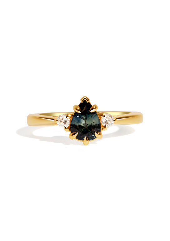 The Esme Ring with 1.03ct Pear Green Sapphire - Molten Store