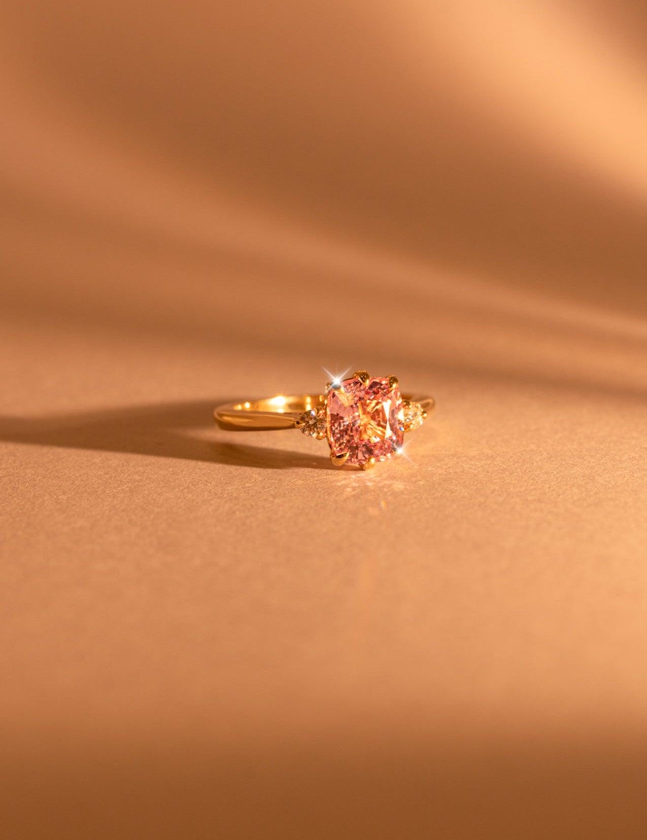 The Esme Ring with 2.24ct Cushion Morganite - Molten Store