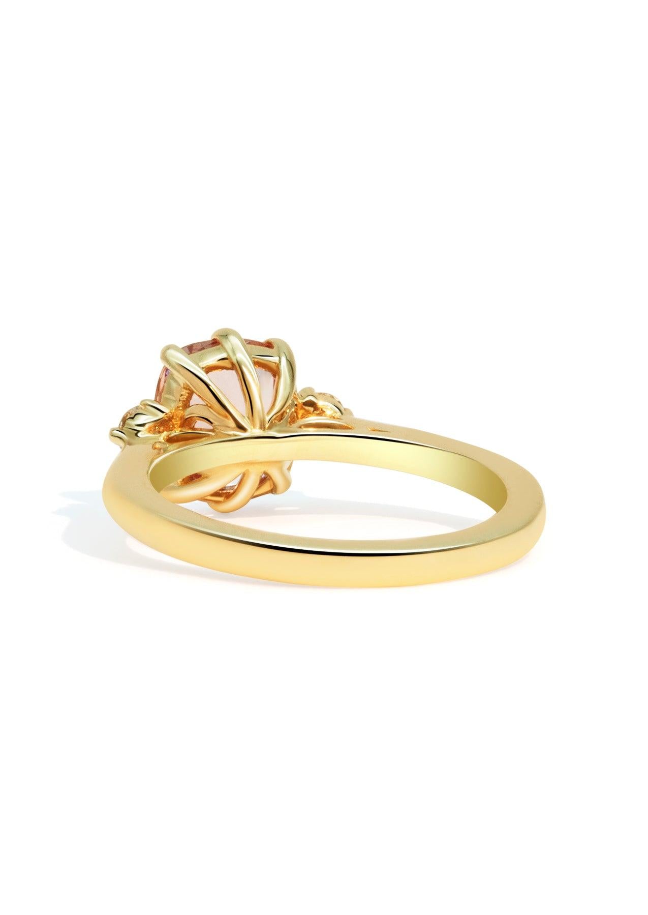 The Esme Ring with 2.24ct Cushion Morganite - Molten Store