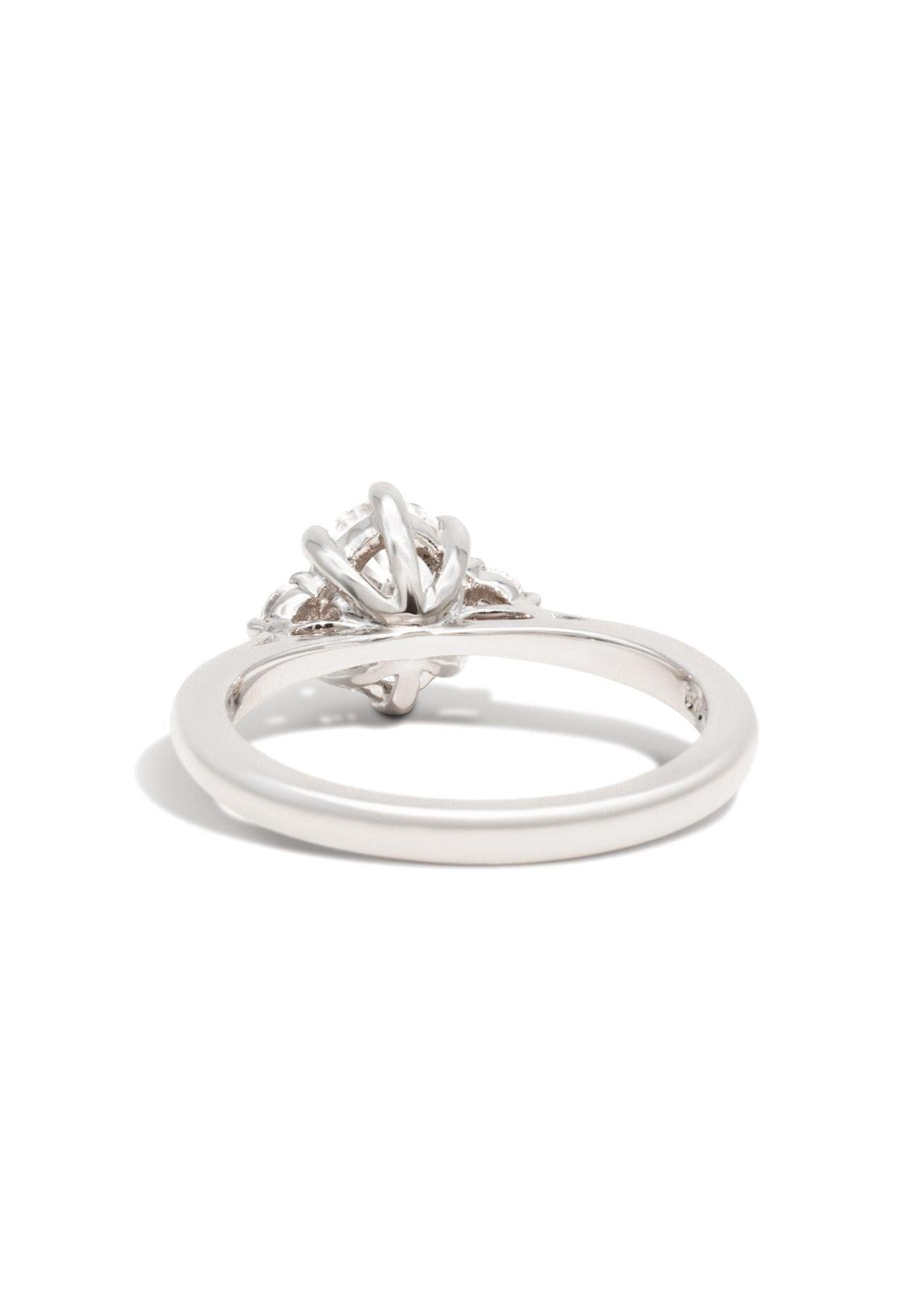 The Esme White Gold Ring Setting - Molten Store