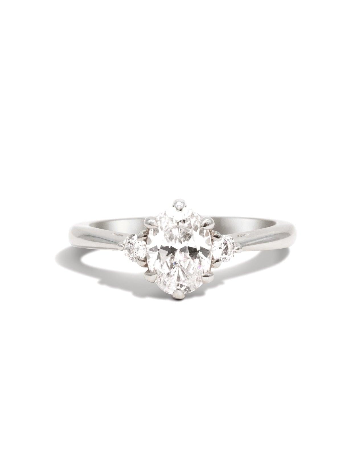 The Esme White Gold Ring Setting - Molten Store