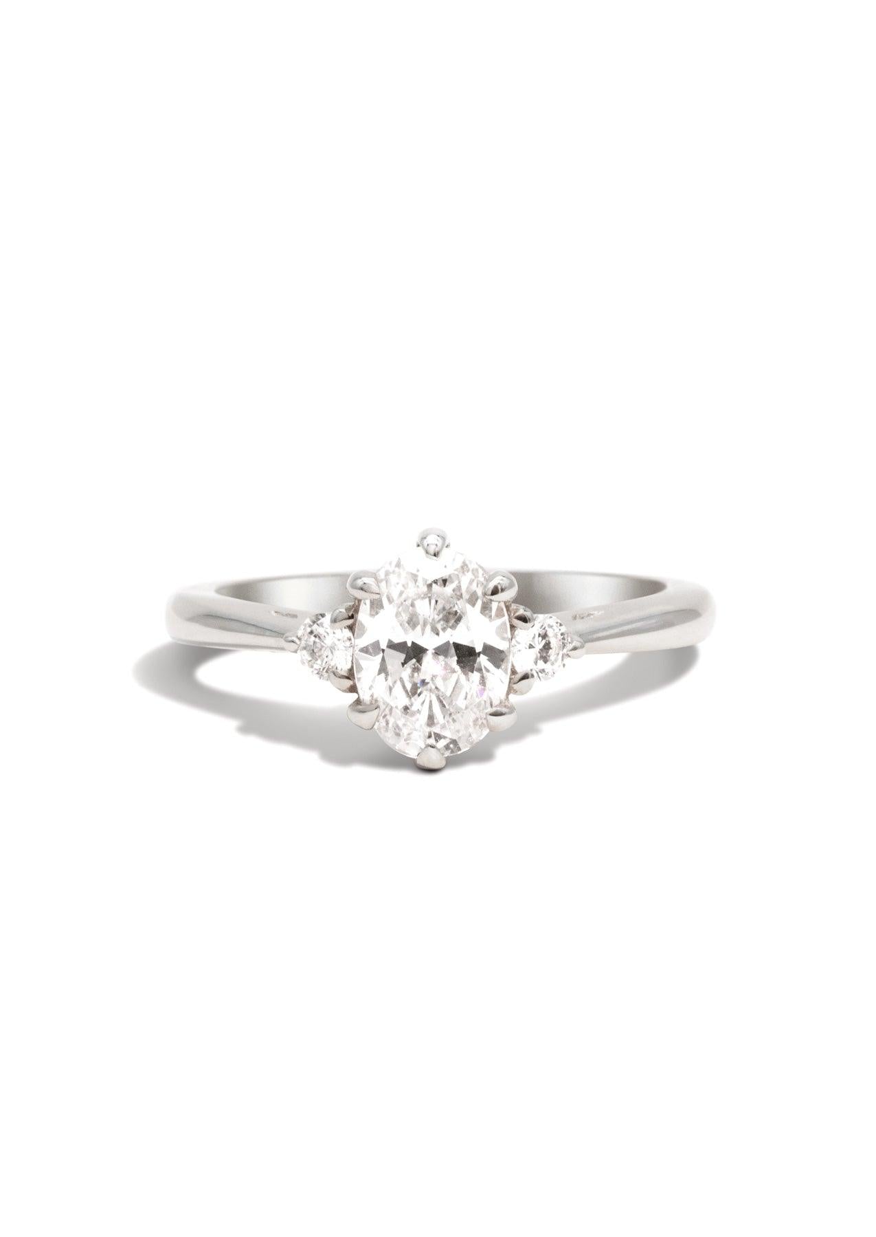 The Esme White Gold Ring Setting - Molten Store