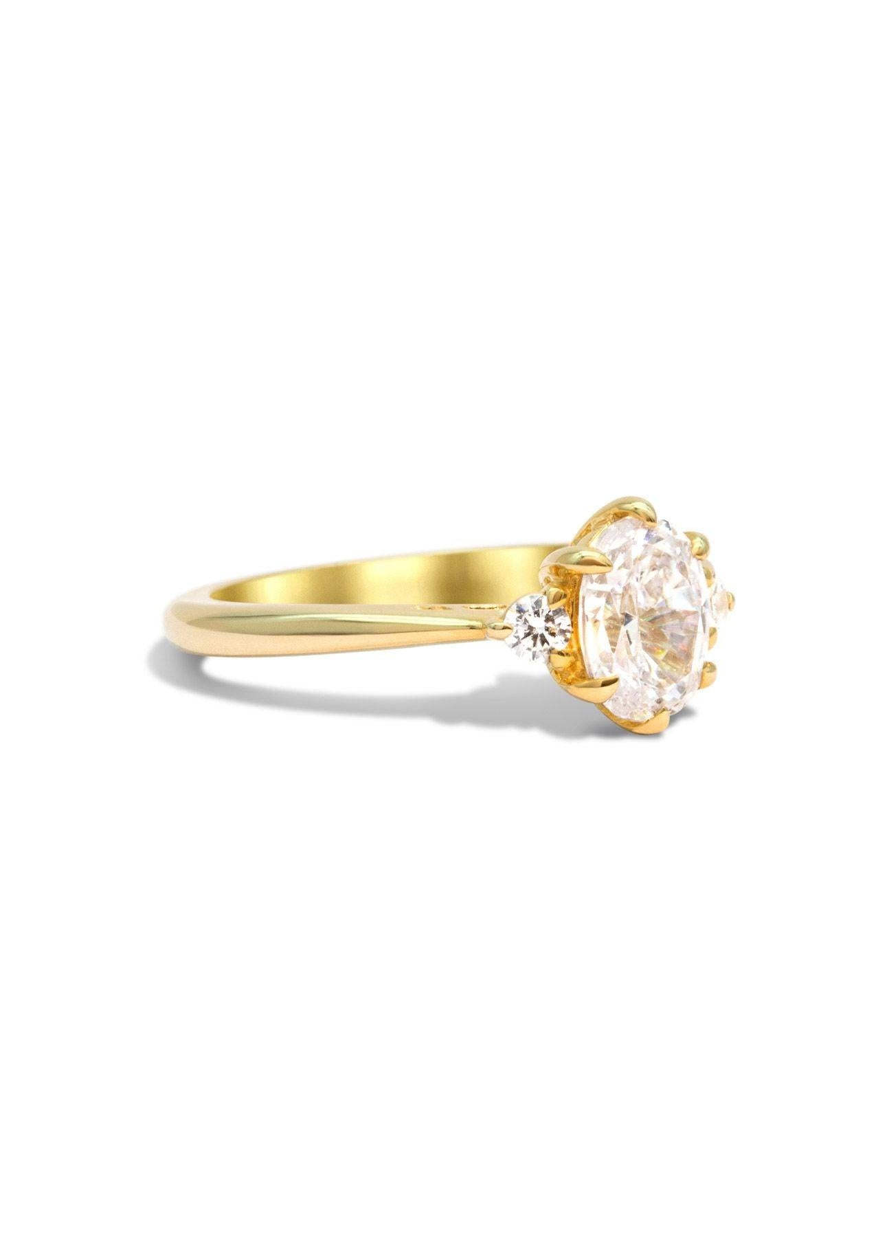 The Esme Yellow Gold Ring Setting - Molten Store