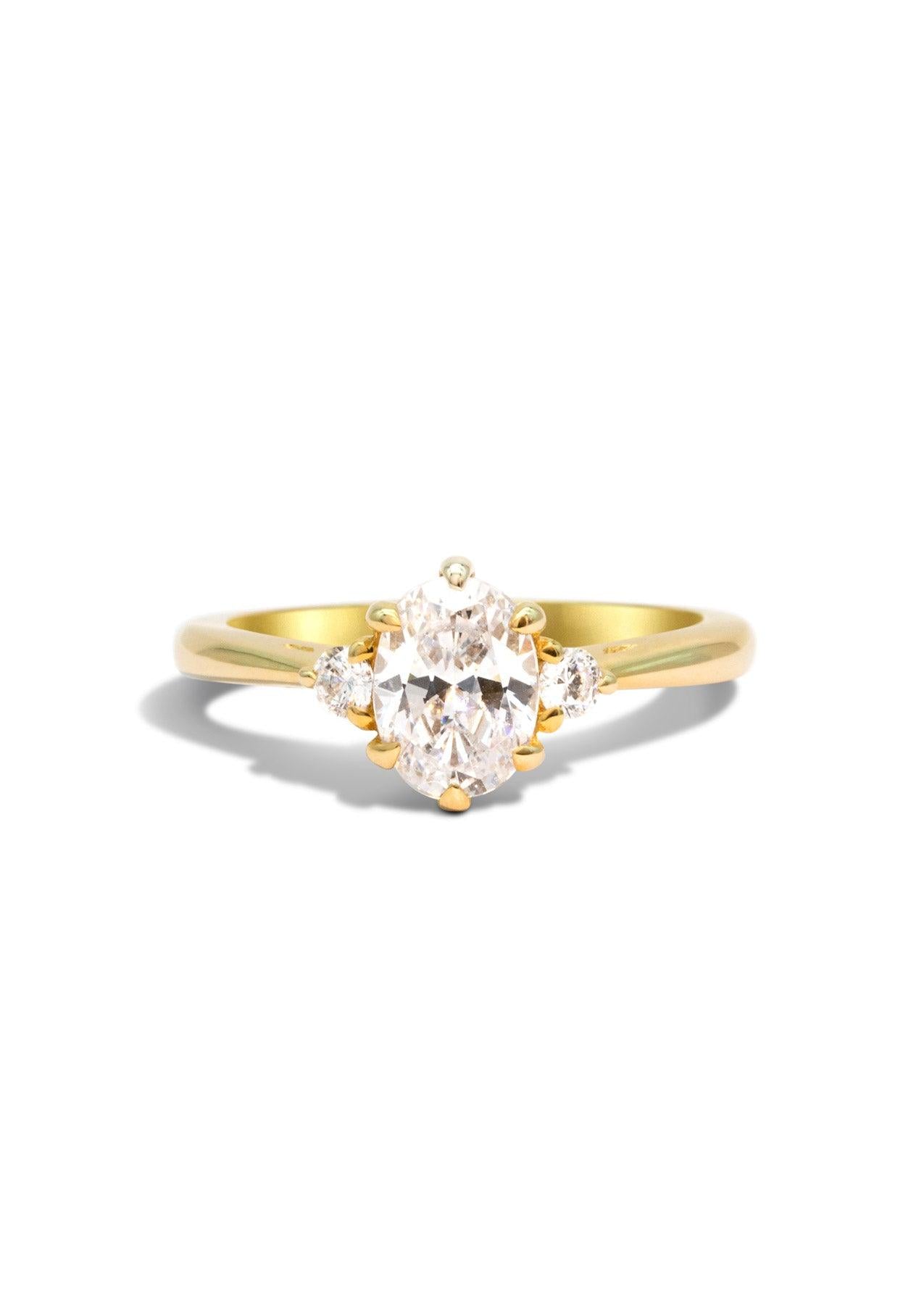 The Esme Yellow Gold Ring Setting - Molten Store