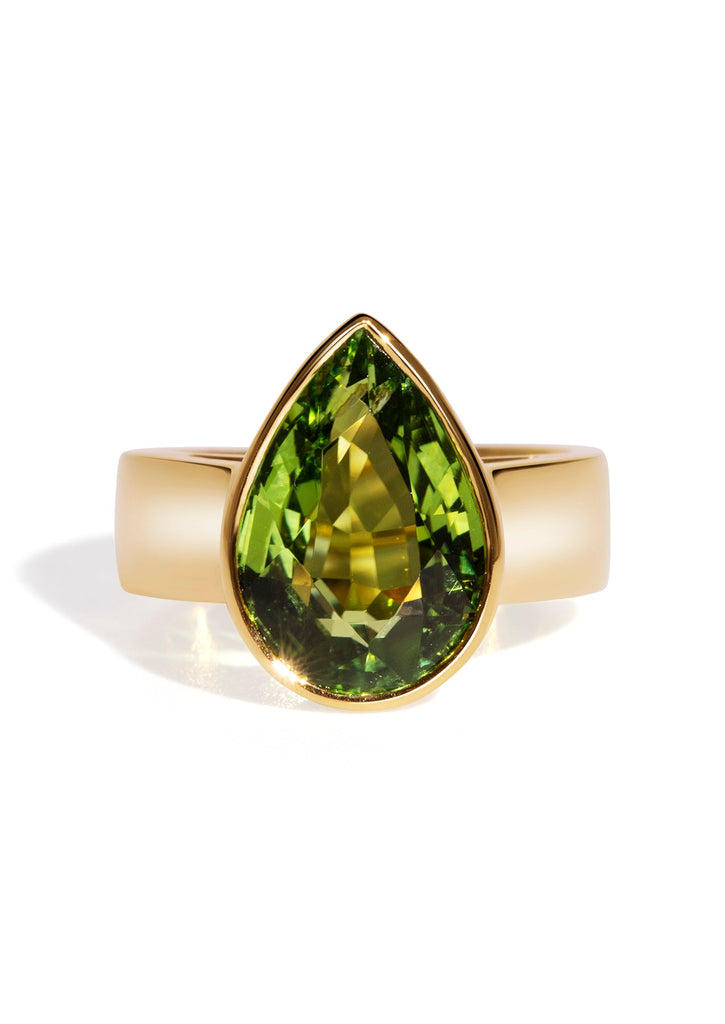 The Esther Ring with 6.08ct Pear Tourmaline - Molten Store