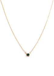 The Eve Necklace with 0.76ct Round Green Sapphire - Molten Store