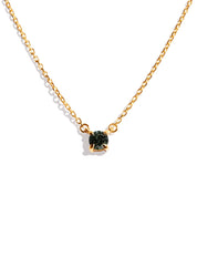 The Eve Necklace with 0.76ct Round Green Sapphire - Molten Store