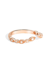 The Evergreen Rose Gold Diamond Band - Molten Store