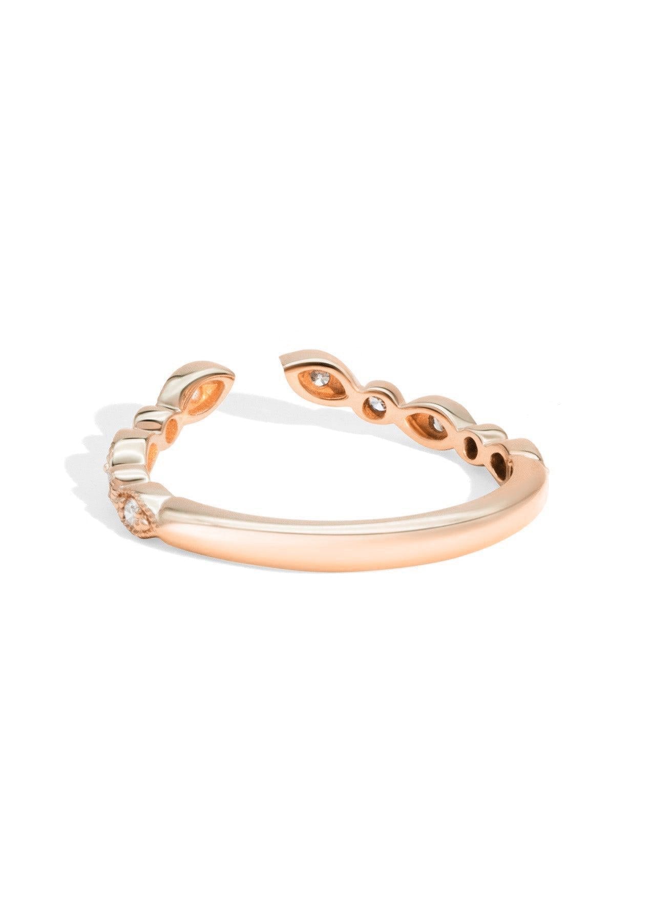 The Evergreen Rose Gold Diamond Band - Molten Store