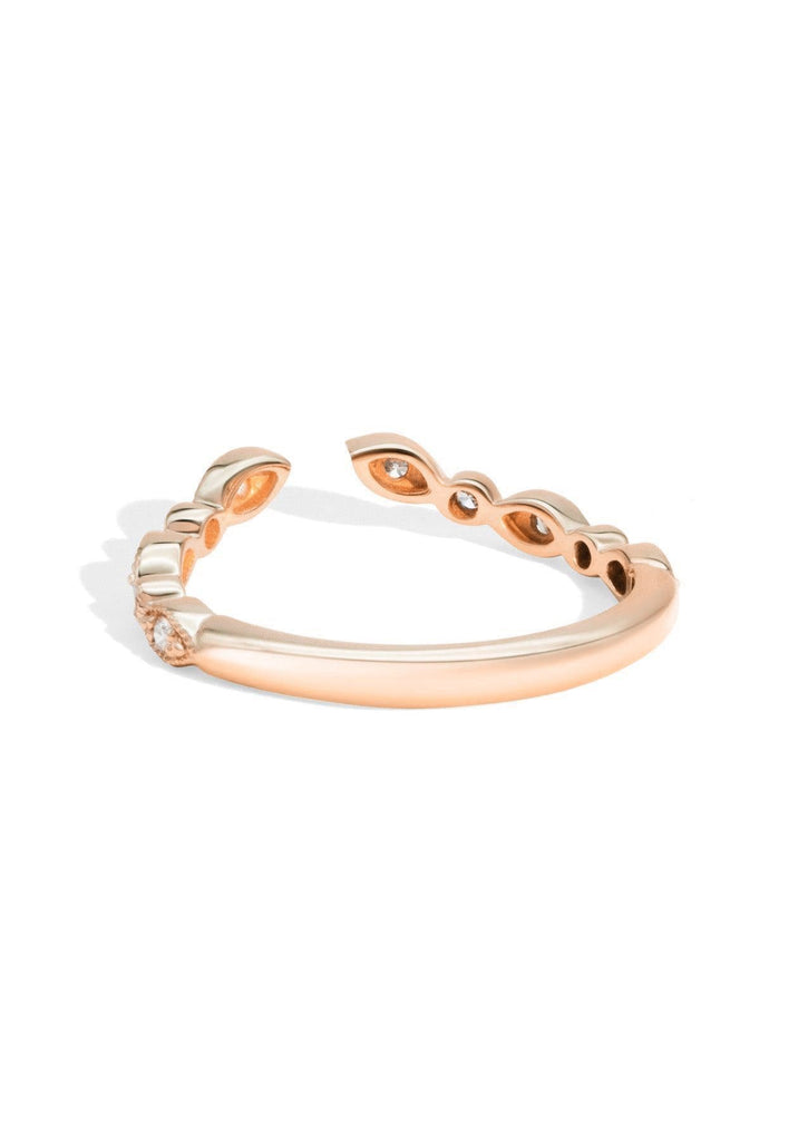 The Evergreen Rose Gold Diamond Band - Molten Store