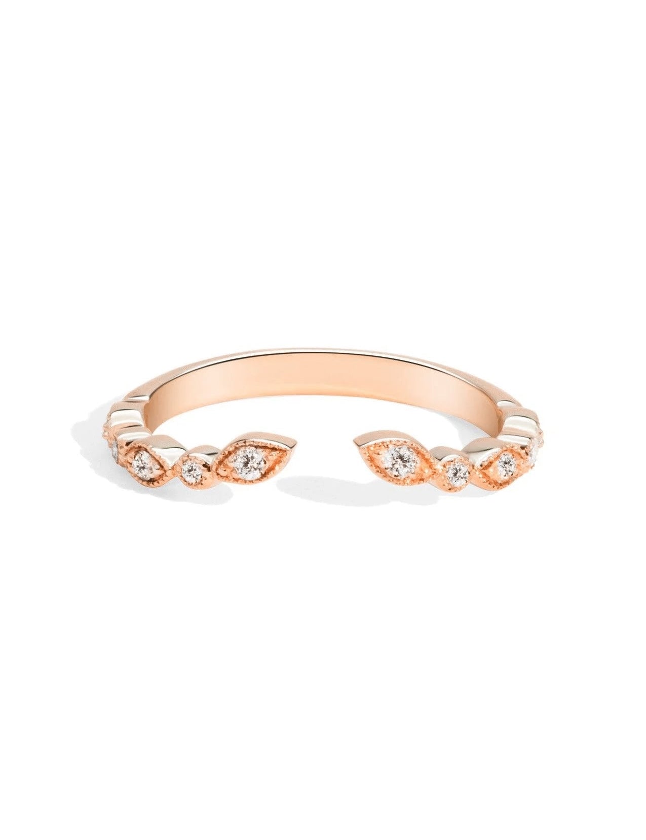 The Evergreen Rose Gold Diamond Band - Molten Store