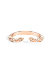 The Evergreen Rose Gold Diamond Band - Molten Store