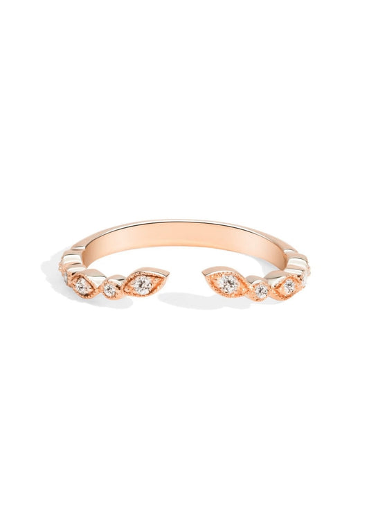 The Evergreen Rose Gold Diamond Band - Molten Store