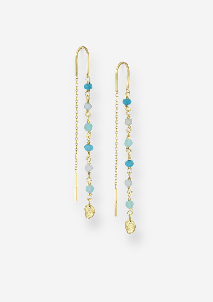 The Felicitas Oasis 18ct Gold Vermeil Threader Earrings - Molten Store