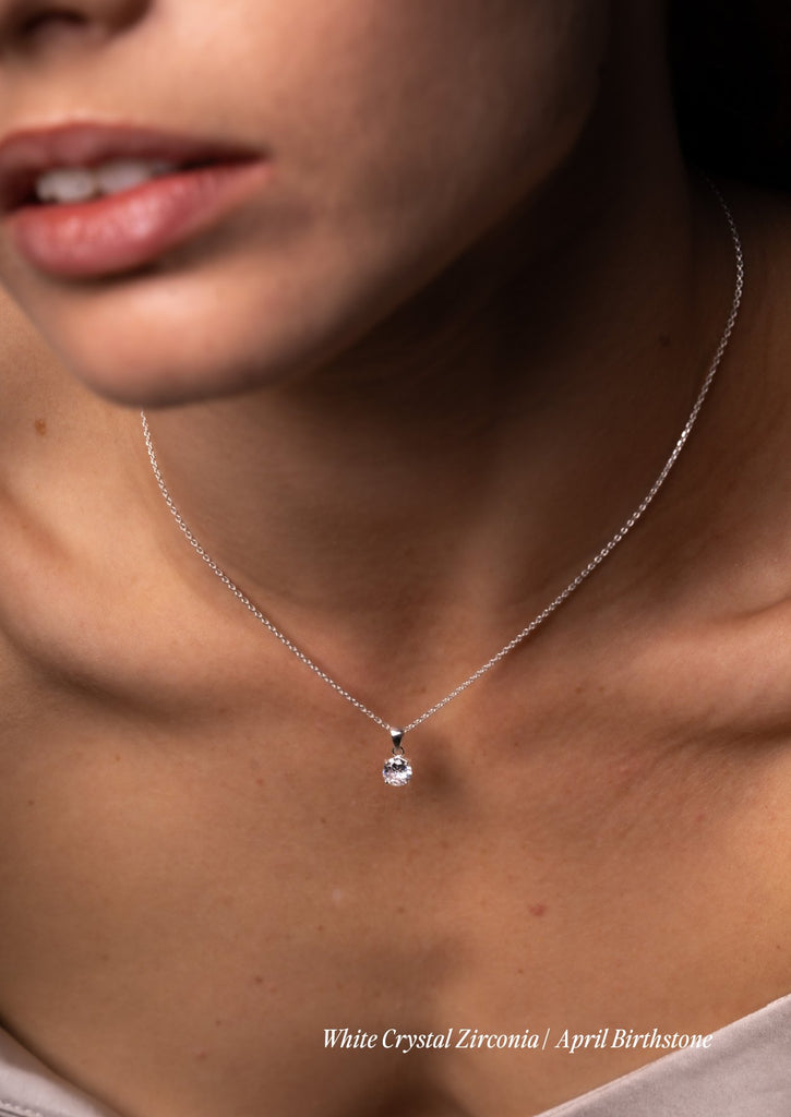 The Fête Silver Pendant & Glimmer Necklace (42cm) - Molten Store