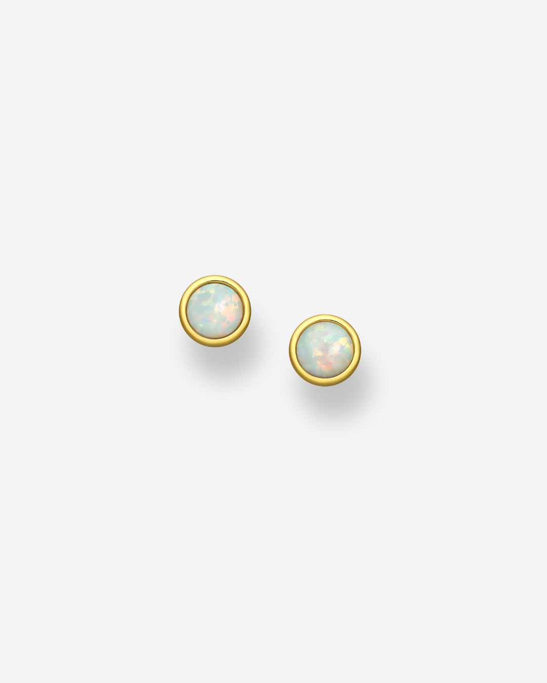 The Figment Opal 18ct Gold Vermeil Stud Earrings - Molten Store