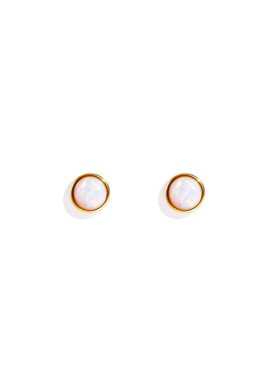 The Figment Opal 18ct Gold Vermeil Stud Earrings - Molten Store