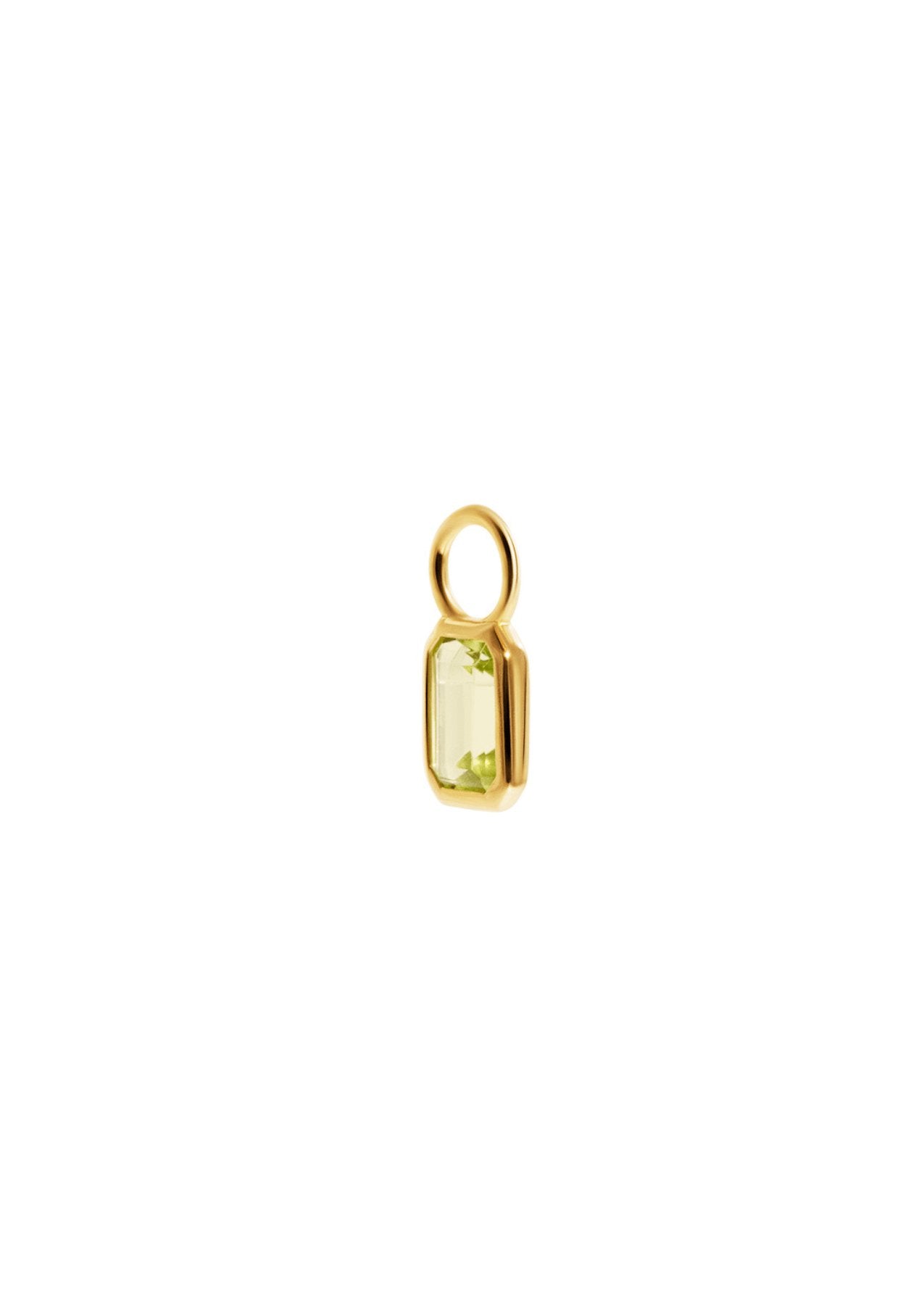 The Fine Art Peridot 14ct Gold Vermeil Charm - Molten Store