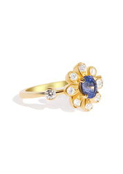 The Flora Ring with 1.03ct Oval Ceylon Sapphire - Molten Store