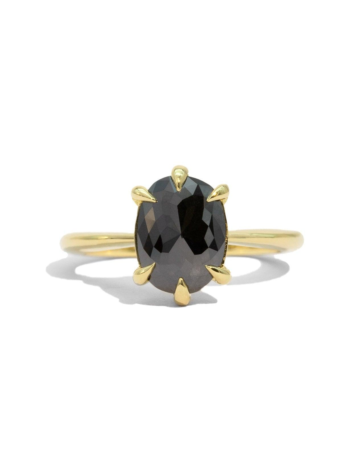 The Florence Ring with 1.97ct Oval Black Diamond - Molten Store