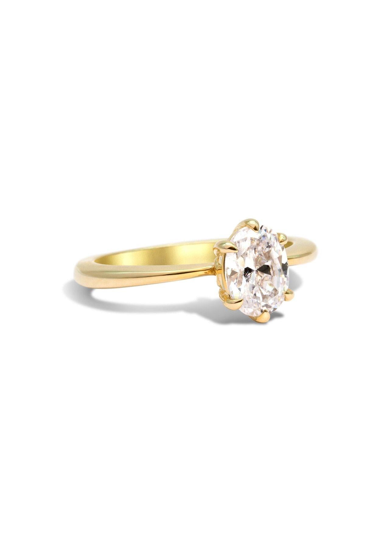 The Florence Yellow Gold Ring Setting - Molten Store