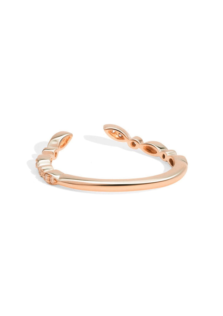 The Garland Rose Gold Diamond Band - Molten Store