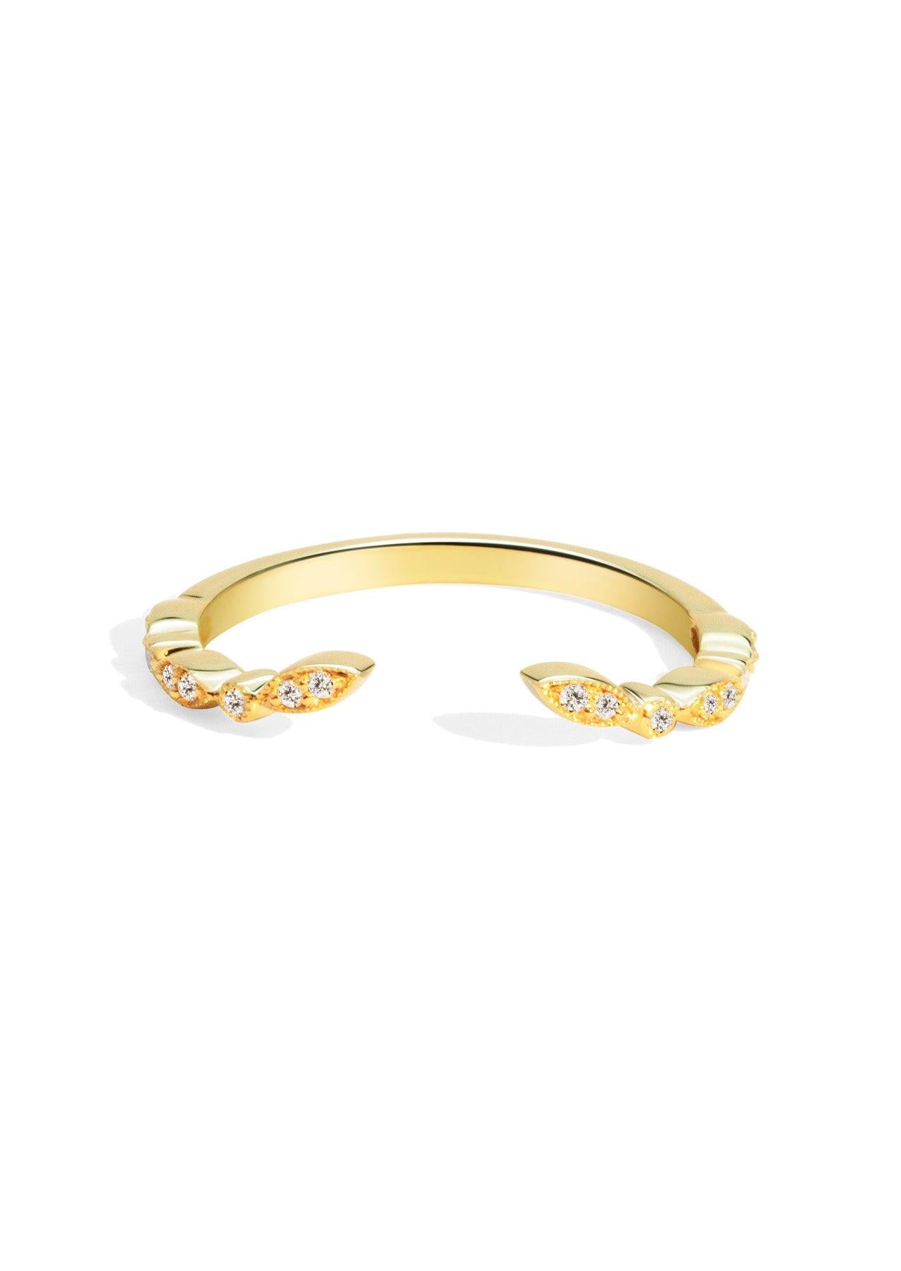 The Garland Yellow Gold Diamond Band - Molten Store