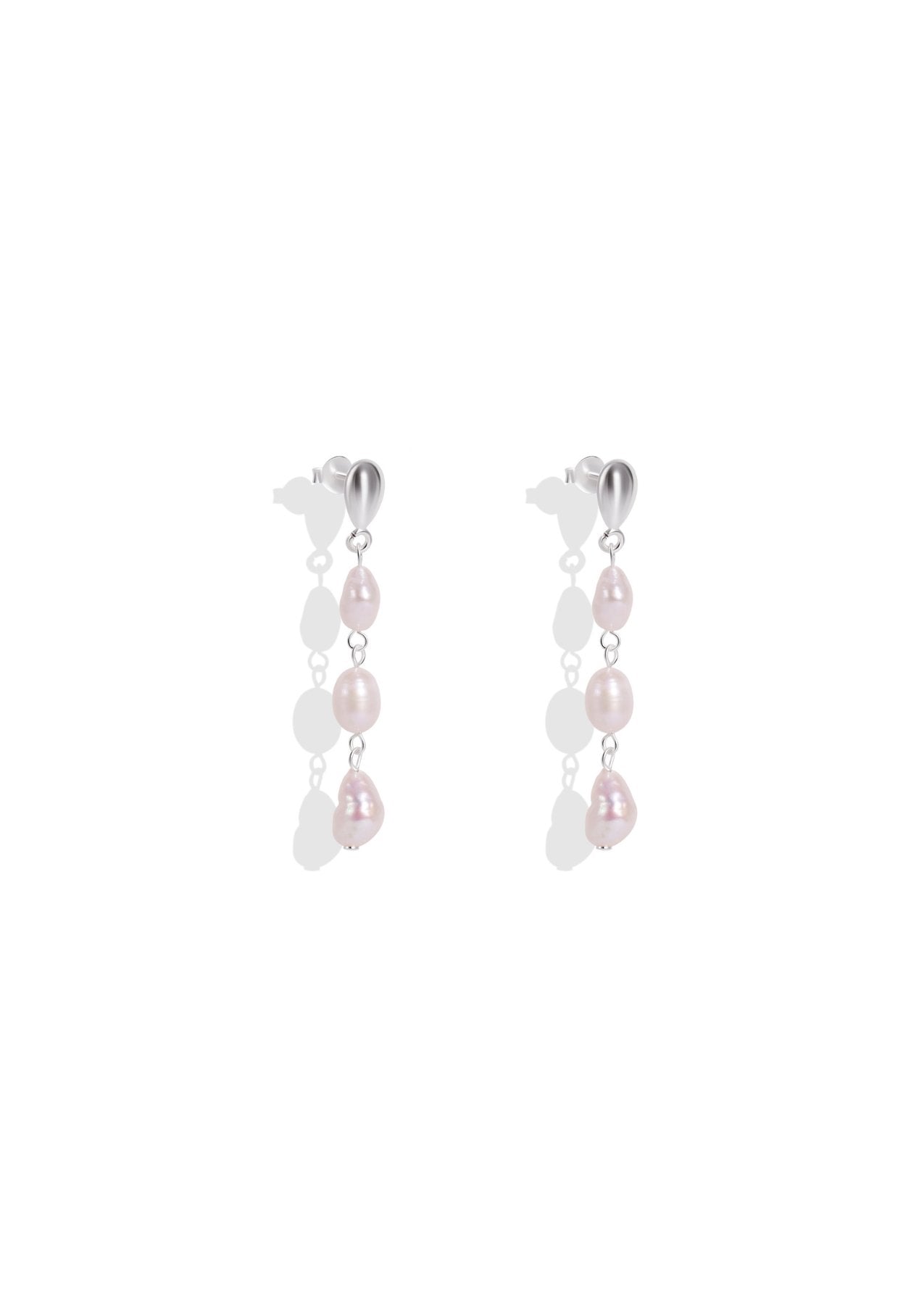 The Gleam Pearl Silver Drop Earrings - Molten Store