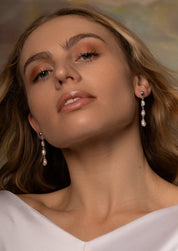 The Gleam Pearl Silver Drop Earrings - Molten Store