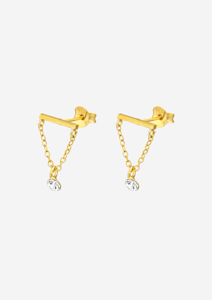 The Glissade 14ct Gold Vermeil Chain Earrings - Molten Store