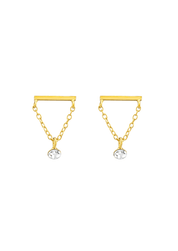 The Glissade 14ct Gold Vermeil Chain Earrings - Molten Store