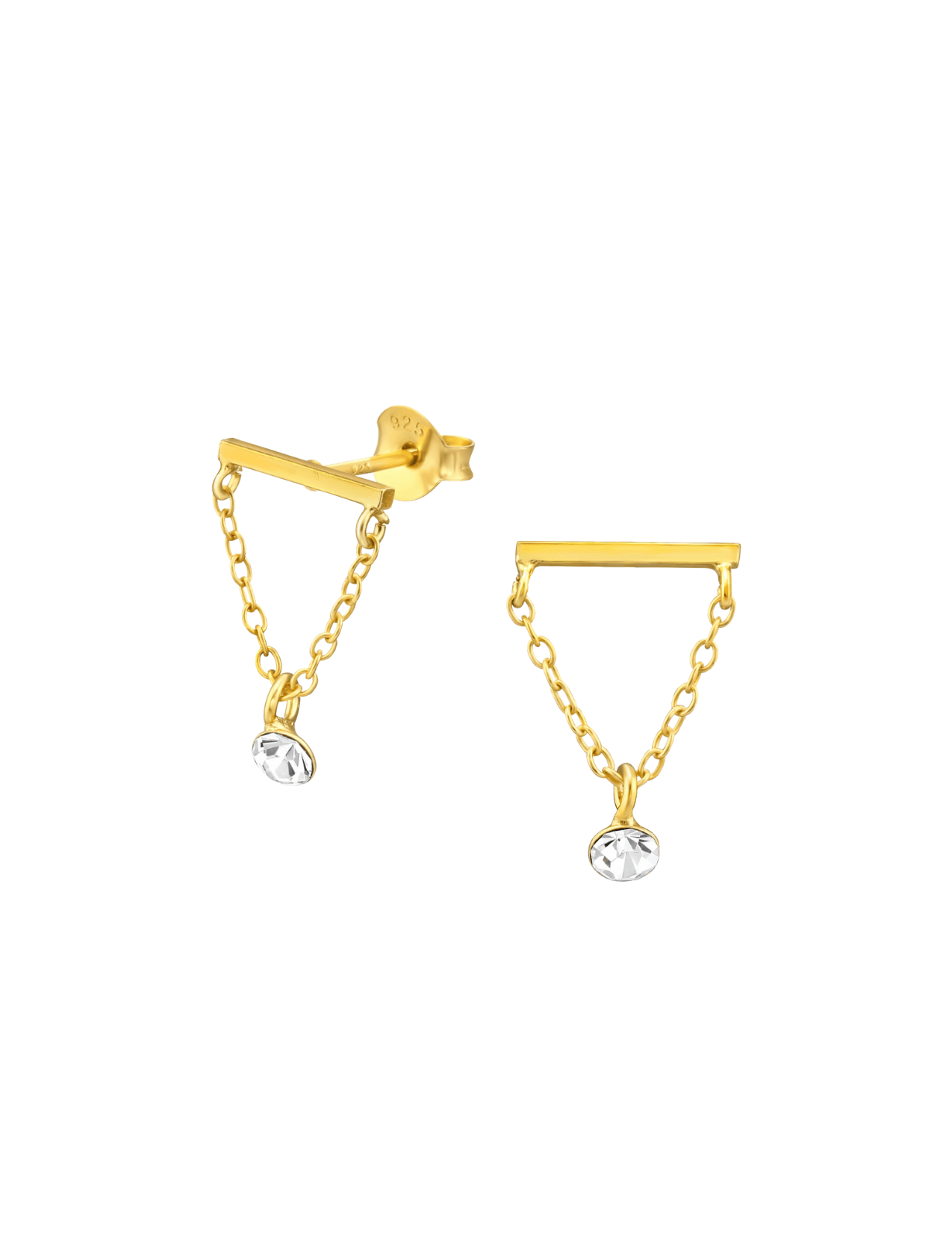 The Glissade 14ct Gold Vermeil Chain Earrings - Molten Store