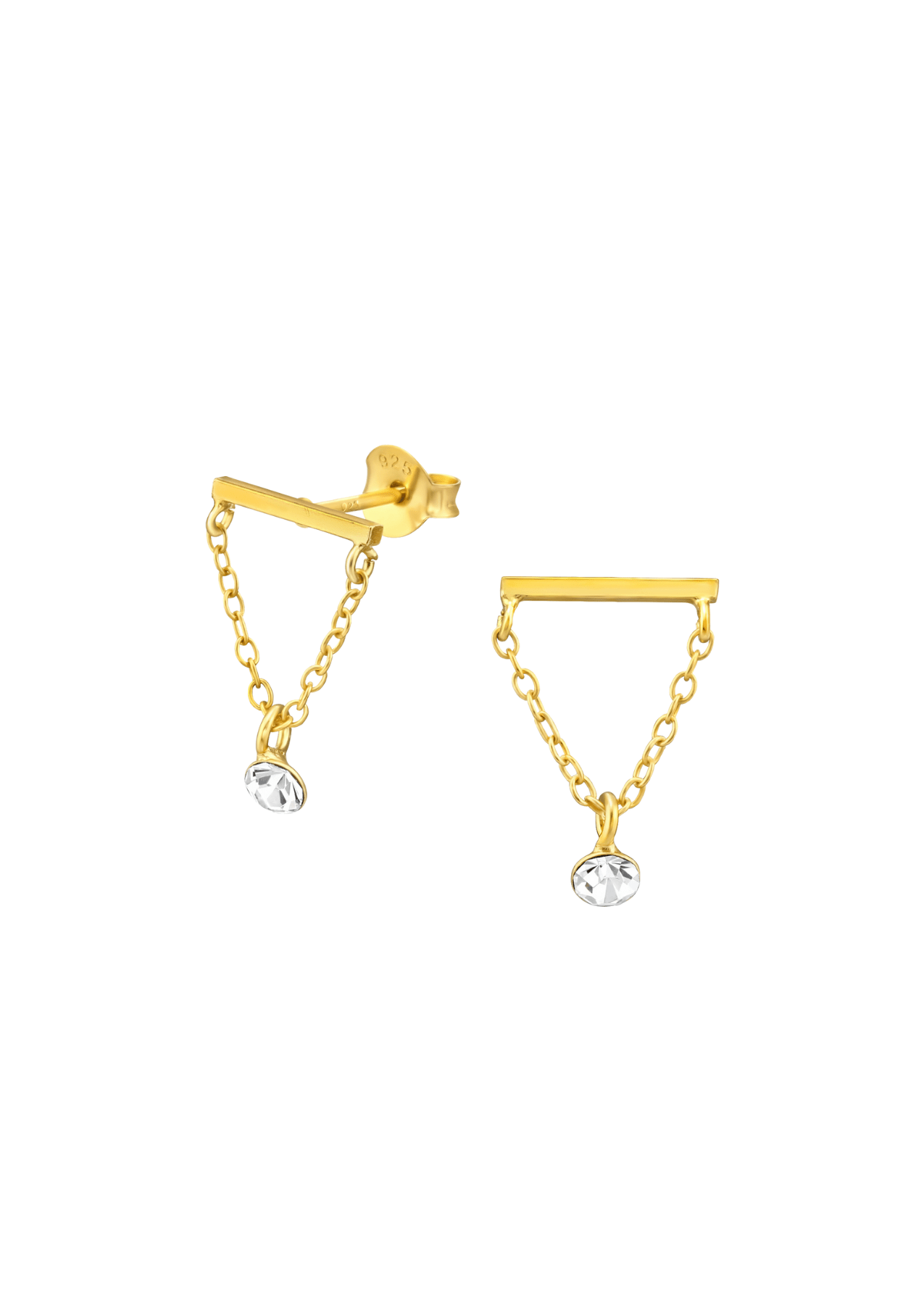 The Glissade 14ct Gold Vermeil Chain Earrings - Molten Store