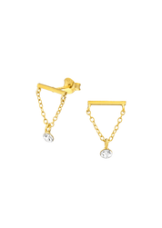 The Glissade 14ct Gold Vermeil Chain Earrings - Molten Store