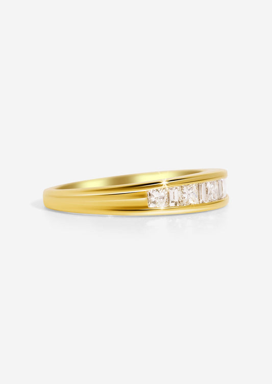 The Golda Vintage Band with Princess & Baguette Cut Diamonds (.57ct TDW) - Molten Store