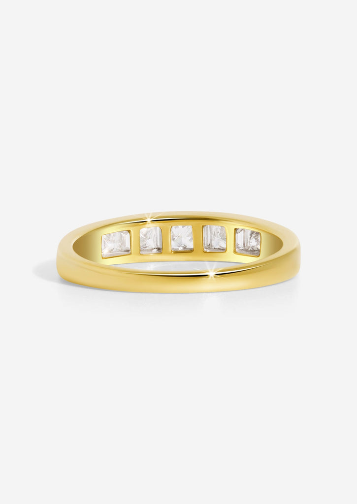 The Golda Vintage Band with Princess & Baguette Cut Diamonds (.57ct TDW) - Molten Store