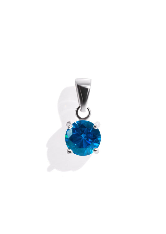 The Grande Fête Blue Topaz Silver Pendant - Molten Store