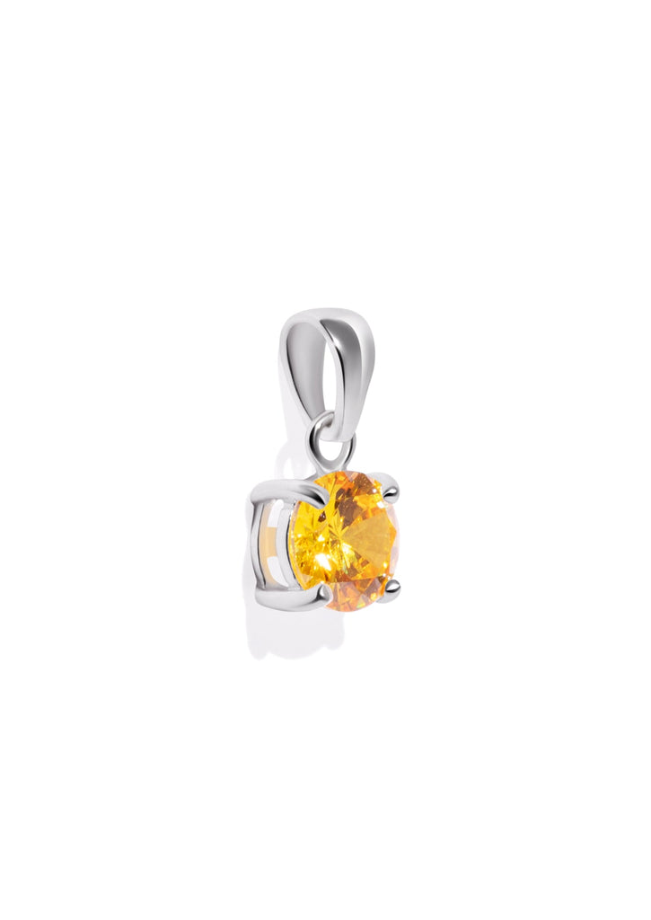 The Grande Fête Citrine Silver Pendant - Molten Store