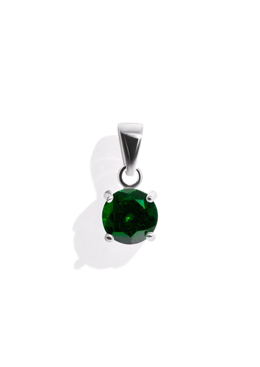 The Grande Fête Emerald Silver Pendant - Molten Store