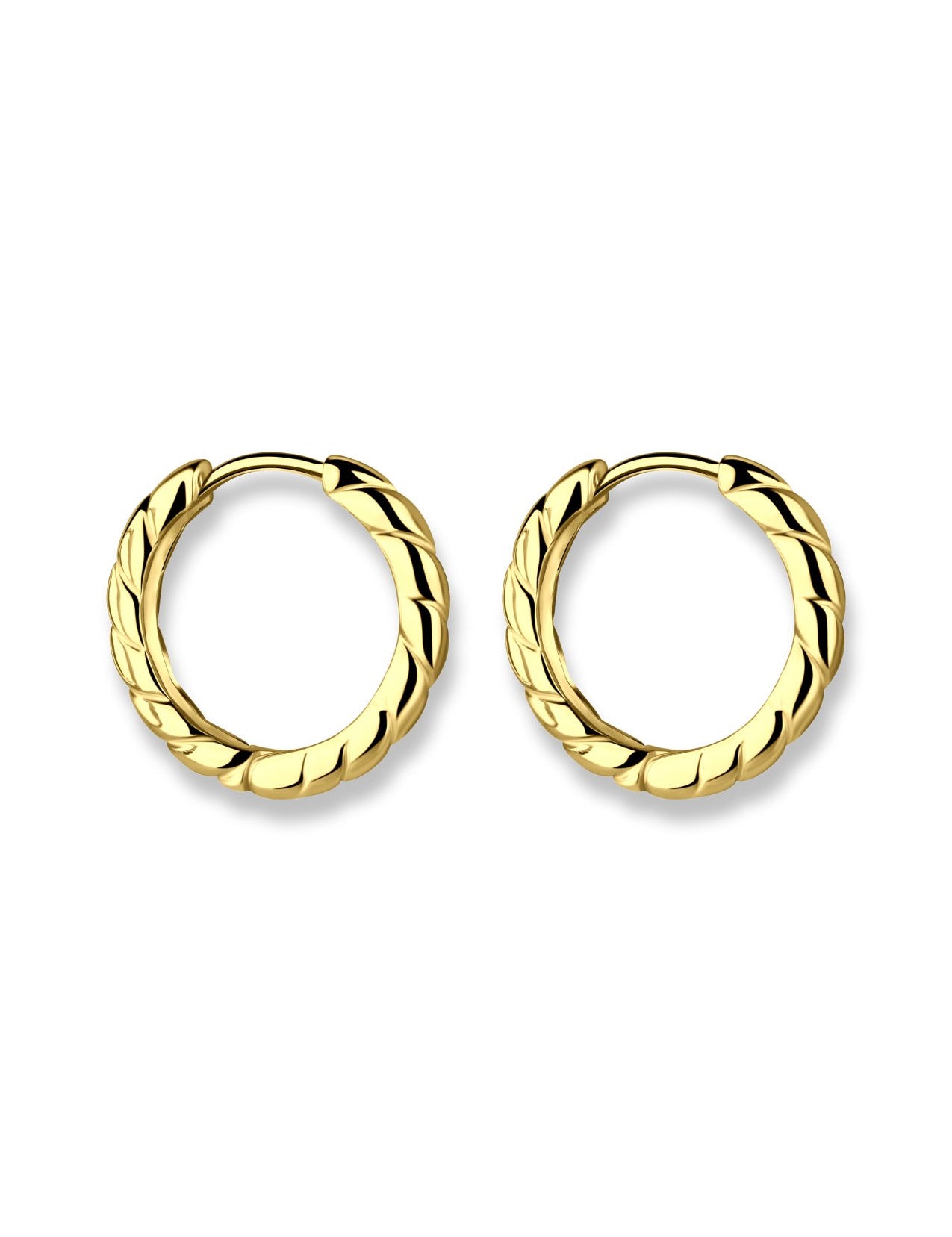 The Grande Twist 14ct Gold Vermeil Hoop Earrings - Molten Store