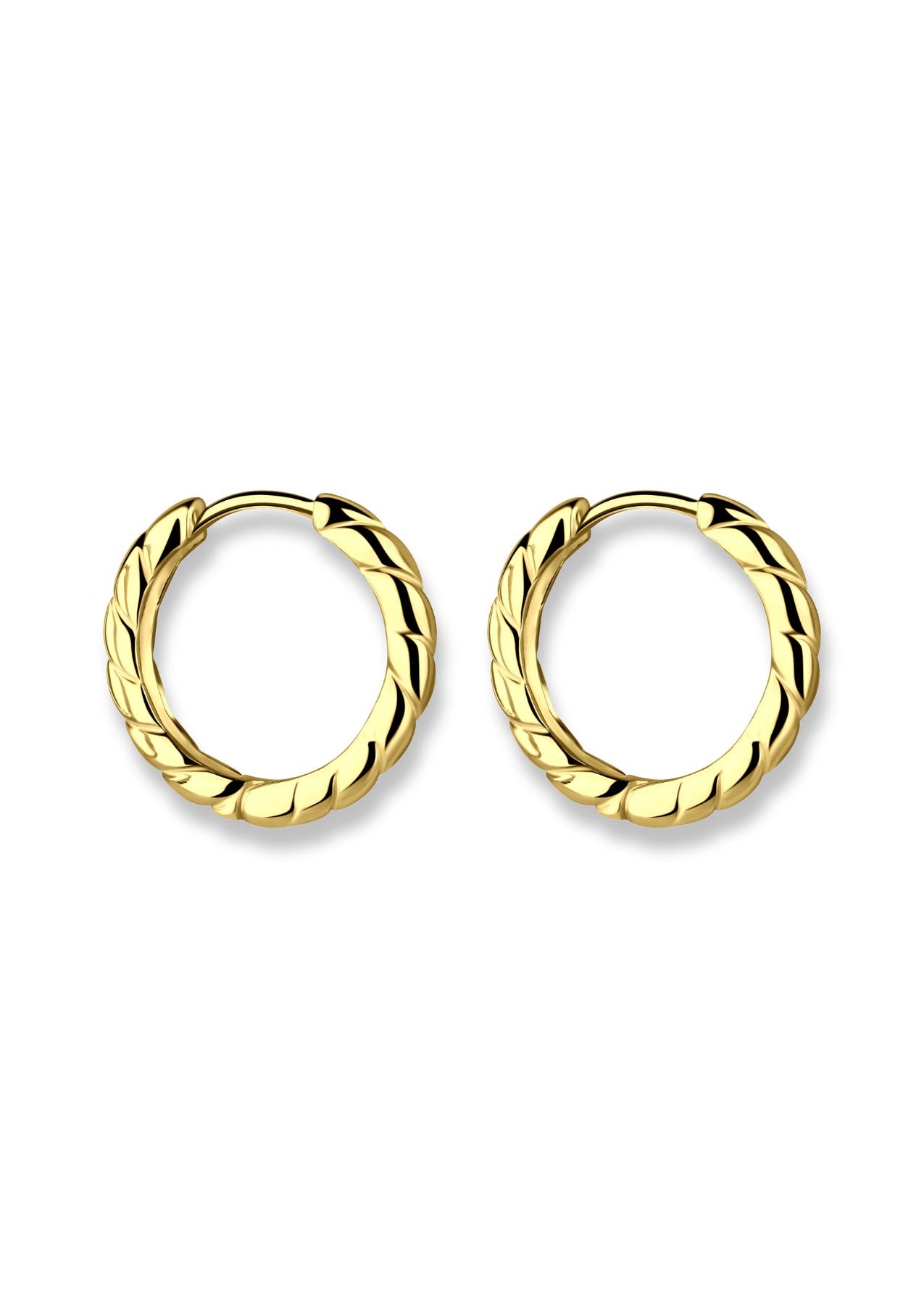 The Grande Twist 14ct Gold Vermeil Hoop Earrings - Molten Store