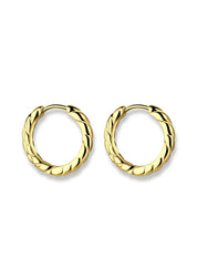 The Grande Twist 14ct Gold Vermeil Hoop Earrings - Molten Store