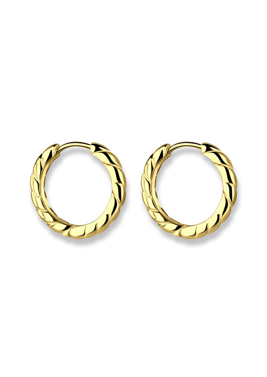 The Grande Twist 14ct Gold Vermeil Hoop Earrings - Molten Store