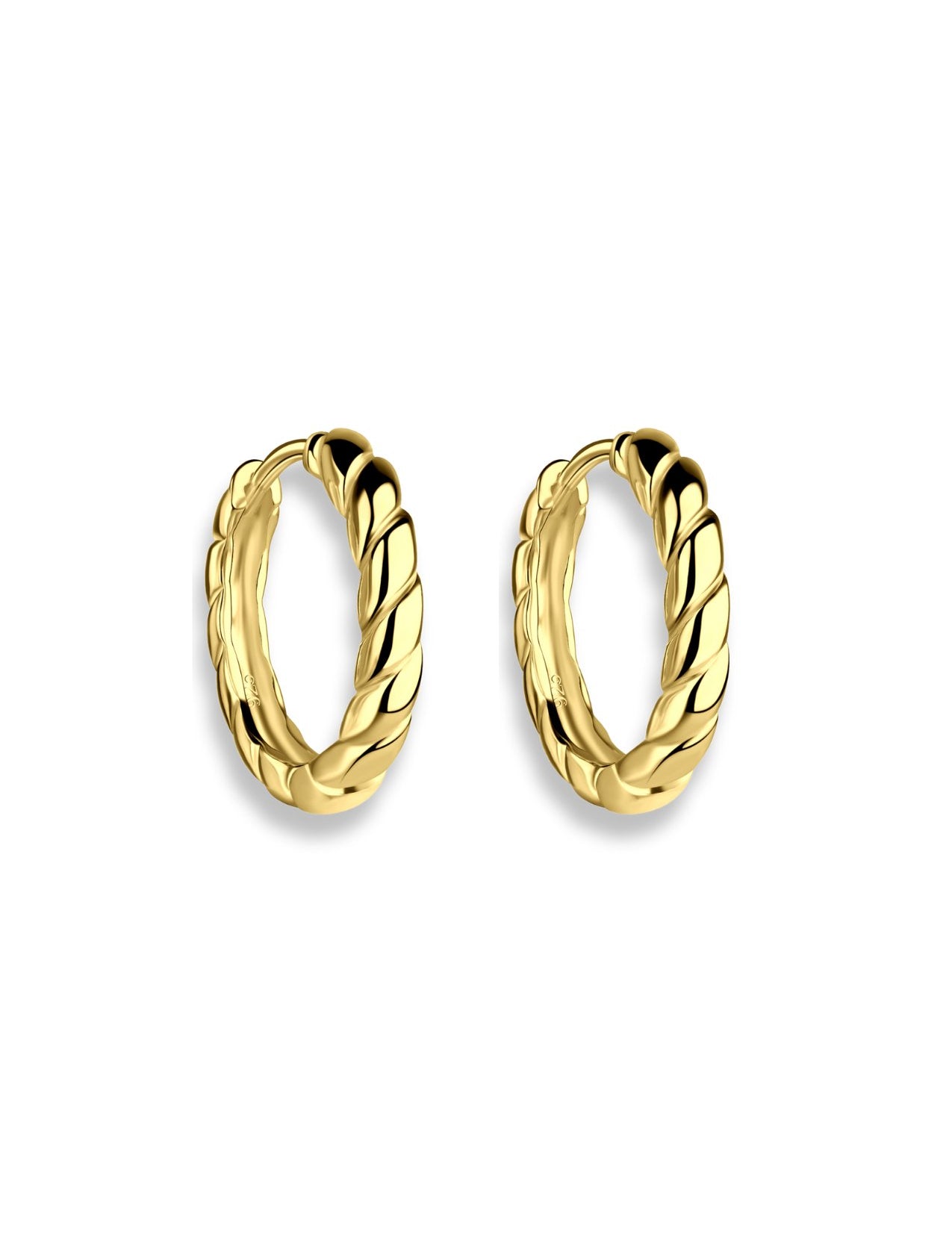 The Grande Twist 14ct Gold Vermeil Hoop Earrings - Molten Store