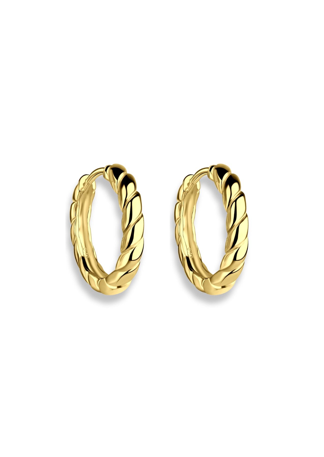 The Grande Twist 14ct Gold Vermeil Hoop Earrings - Molten Store