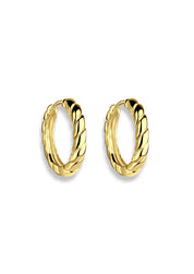 The Grande Twist 14ct Gold Vermeil Hoop Earrings - Molten Store