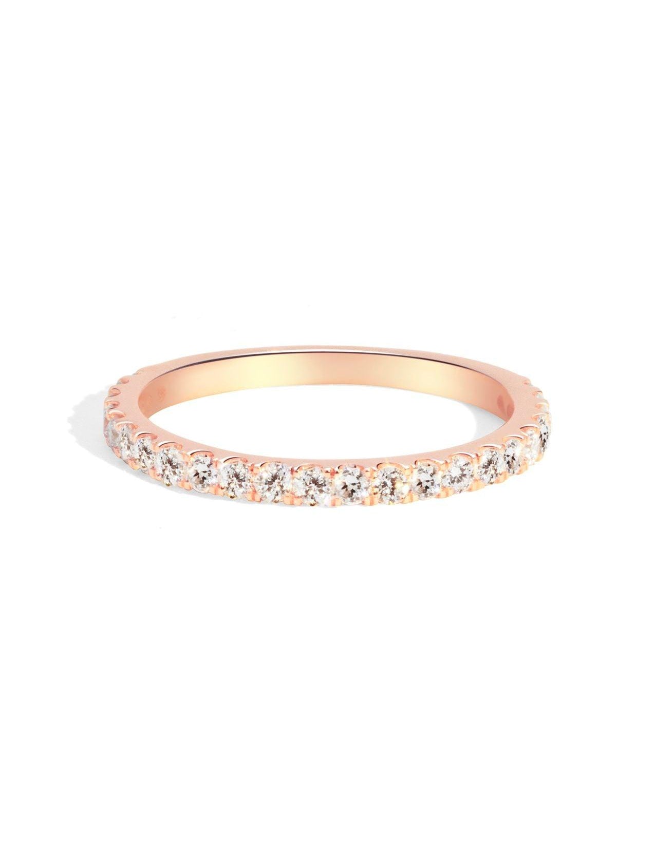 The Halo Rose Gold Diamond Band - Molten Store