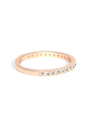 The Halo Rose Gold Diamond Band - Molten Store