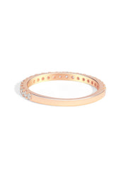 The Halo Rose Gold Diamond Band - Molten Store